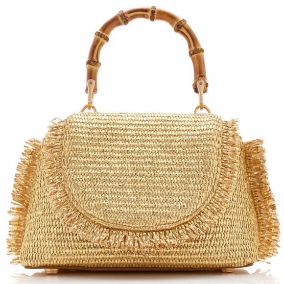 cult gaia Handbags - cult gaia Mini Ozzy Top Handle Bag - Gold